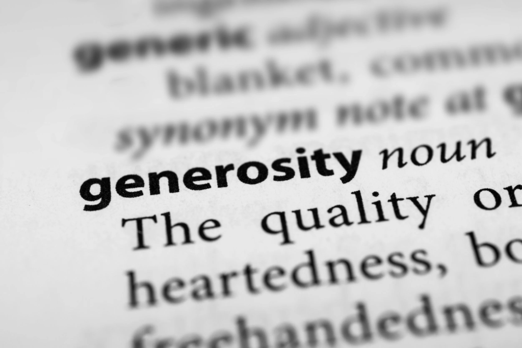 Generosity definition